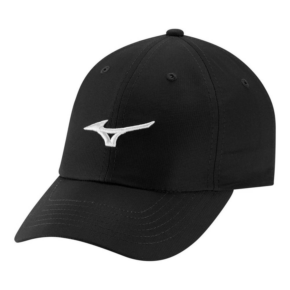 Damske Čiapky Mizuno Tour Adjustable Lightweight Small Fit Golf Čierne/Biele Vypredaj GNIZ18204